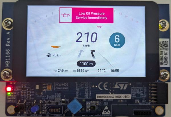 Instrument Cluster Exploring Porting Qt for MCUs onto STM32H747I-DISCO