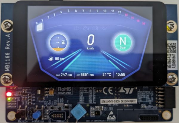 Instrument Cluster Exploring Porting Qt for MCUs onto STM32H747I-DISCO
